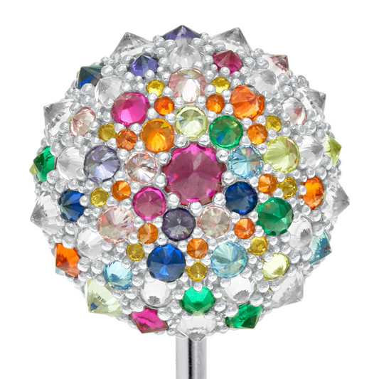 Rainbow after the Storm Bonbon Lapel Pin in Solid Sterling Silver