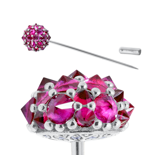 Pink Perfect Bonbon Lapel Pin in Solid Sterling Silver