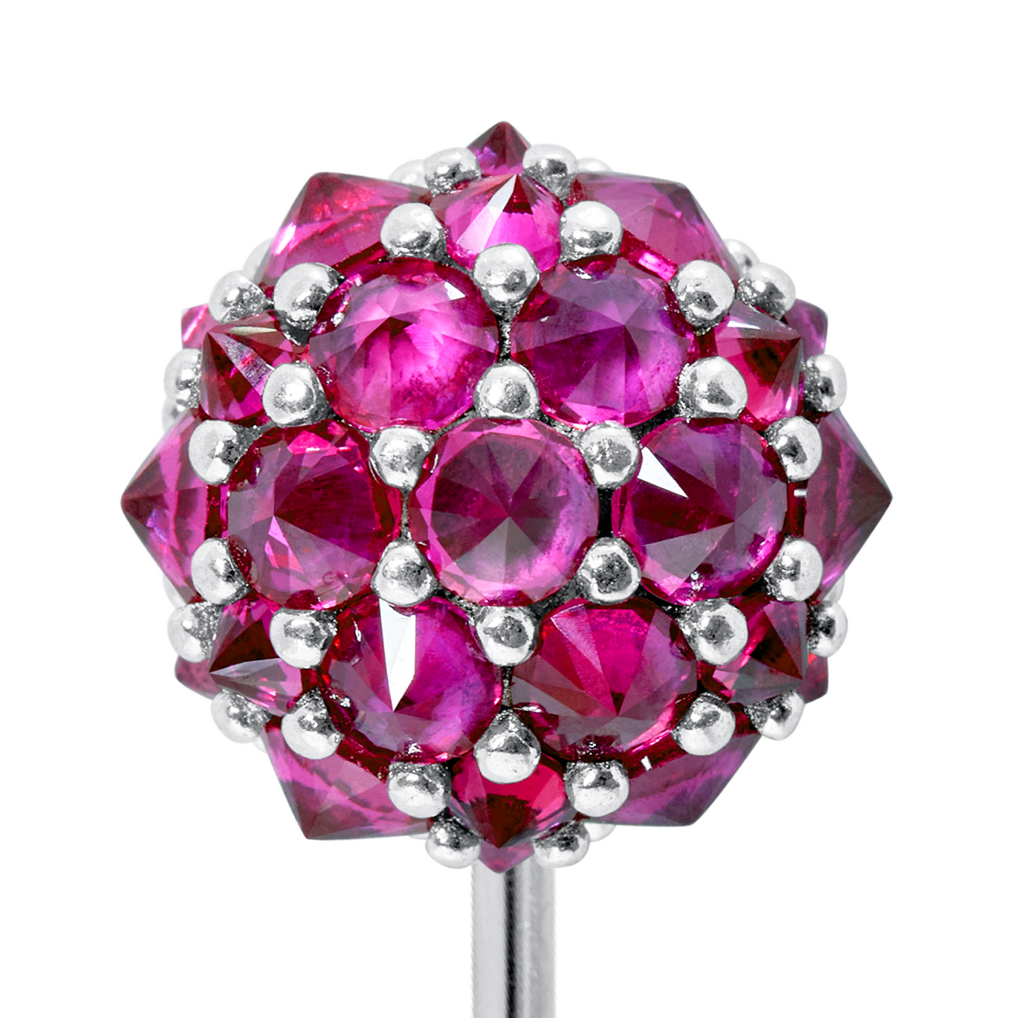 Pink Perfect Bonbon Lapel Pin in Solid Sterling Silver