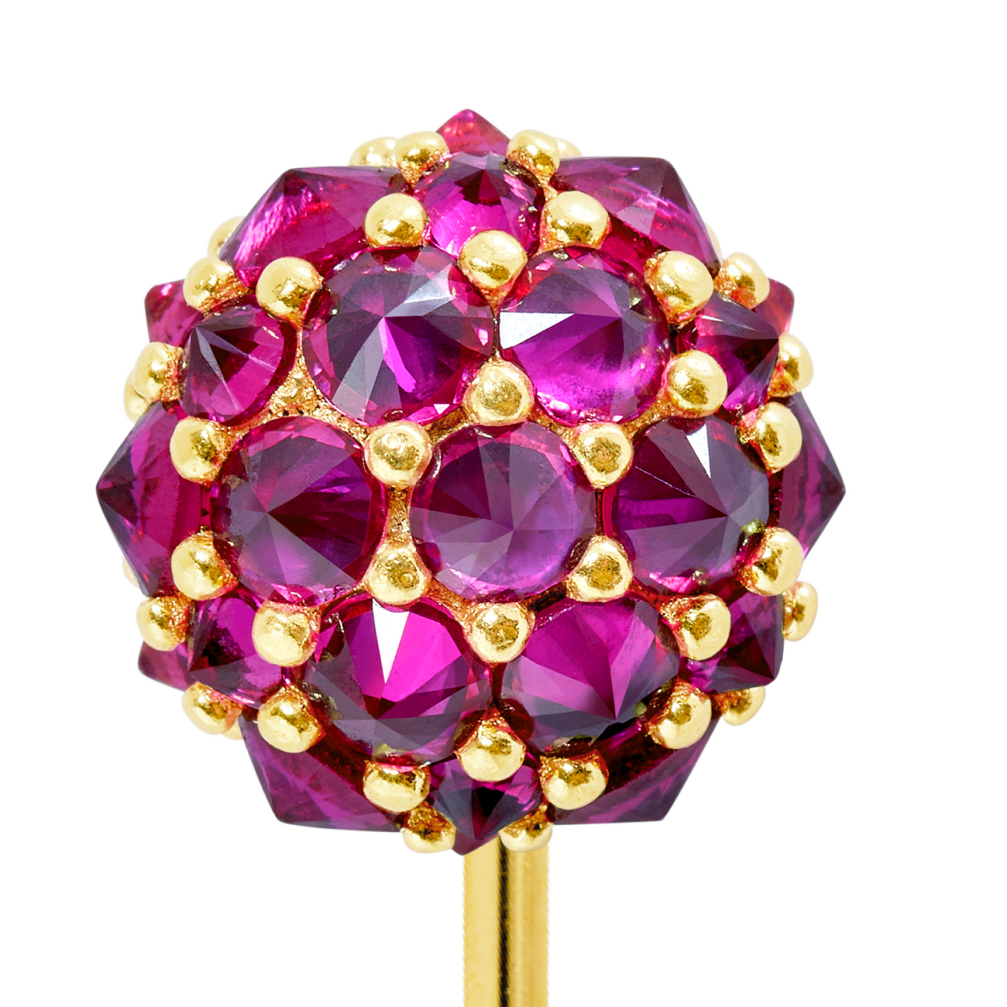 Pink Perfect Bonbon Lapel Pin in Gold-Plated Solid Sterling Silver