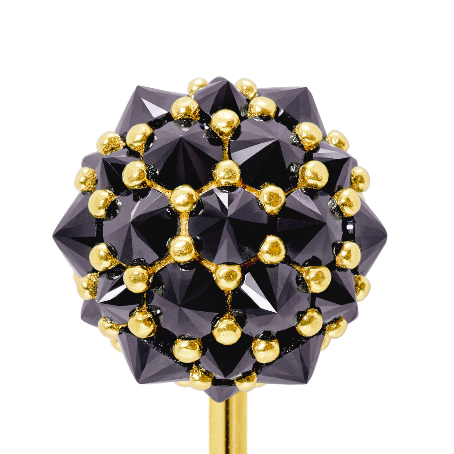 Midnight Perfect Bonbon Lapel Pin in Gold-Plated Solid Sterling Silver