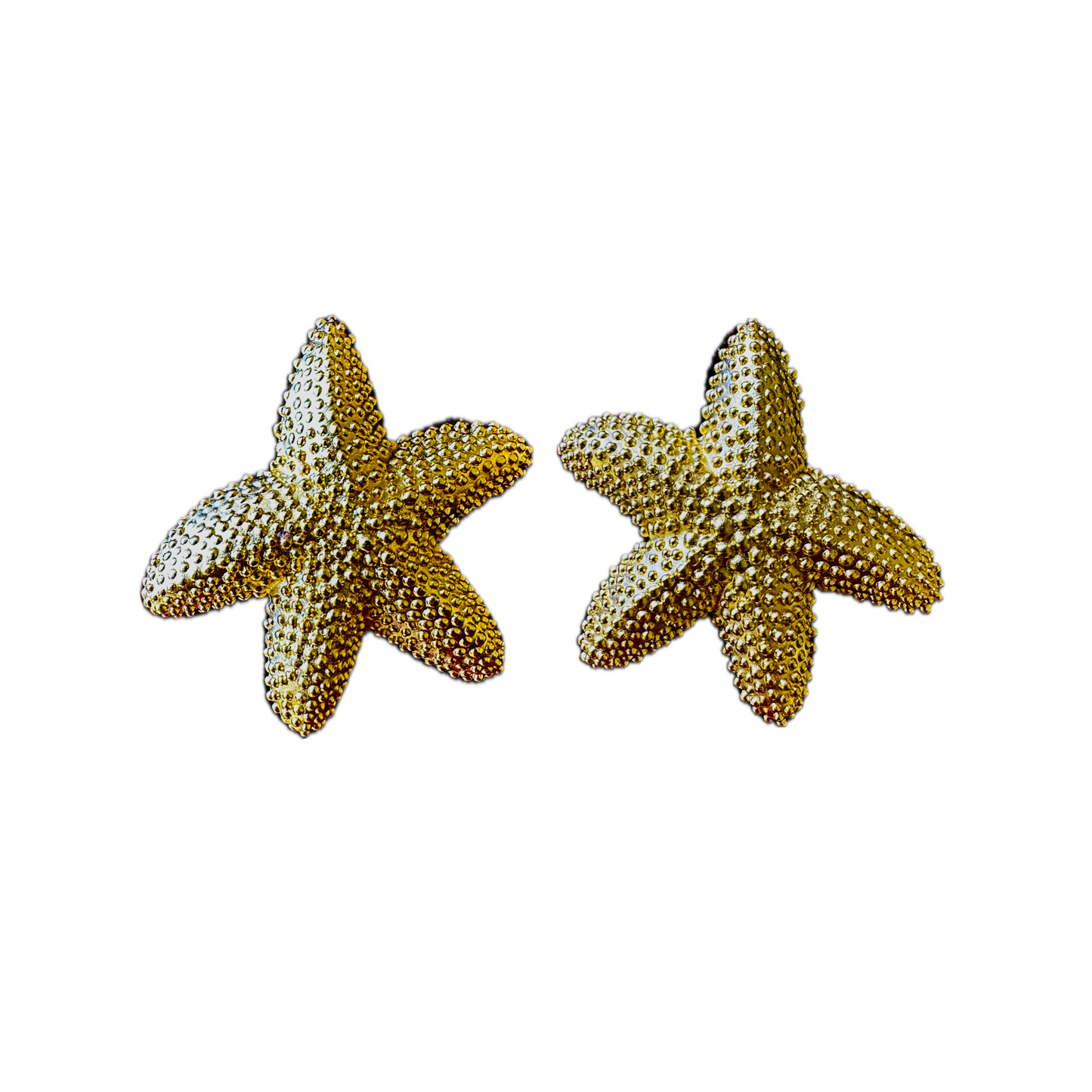 Clip-on Starfish Earrings Designed by Margarita Barrera in 24-Karat Gold Plate