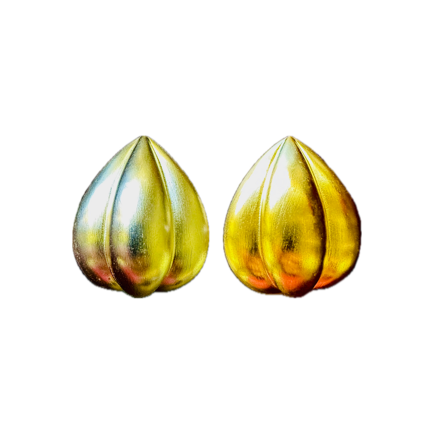 Clip-on Acorn Earrings Designed by Margarita Barrera in 24-Karat Gold Plate