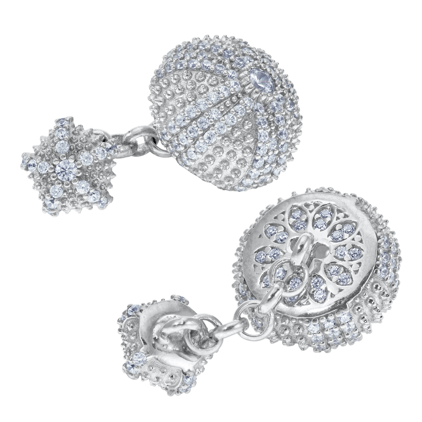 Sea Urchin Cufflinks & Studs Set in Solid Sterling Silver